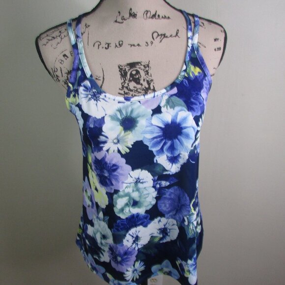 Old Navy Active Tank Top XS Loose Fit Floral - Picture 2 of 11